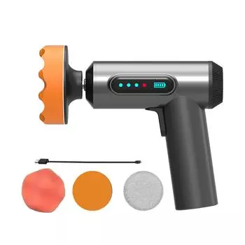 Электрическая полировальная машина для автомобиля, беспроводная автоматическая полировальная машина, зарядка через USB для бытовой мойки автомобиля/восковой обработки, мощные инструменты коричневый