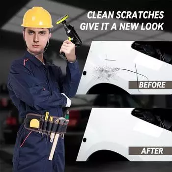 Электрическая полировальная машина для автомобиля Компактная ручная полировальная машина Инструмент для ухода за автомобилем для домашнего использования Устройство для нанесения воскового покрытия чёрный