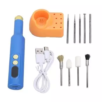 Электрическая полировальная ручка 18000 об/мин 3 скорости регулируемый перезаряжаемый беспроводной вращающийся инструмент с 9 битами