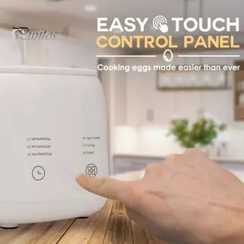 Электрическая яйцеварка 6-в-1 Rapid с автоматическим отключением, звуковым напоминанием, дизайном сенсорного экрана, пищевым классом, не содержащим бисфенол-А, умная электрическая яйцеварка UK