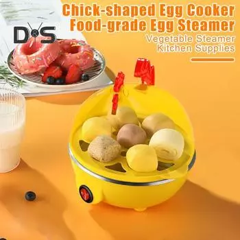 Электрическая яйцеварка с большой емкостью, автоматическим отключением, безопасная в использовании, в форме курицы, электрическая яйцеварка, многофункциональная яйцеварка US Plug белый