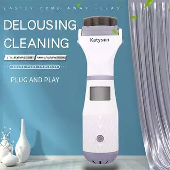 Электрическая расческа для собак, инструмент для чистки волос домашних животных, расческа для кошек и собак, может отогнать вшей, блох, длинные волосы, аксессуары для чистки домашних животных, аксессуары для собак EU Plug