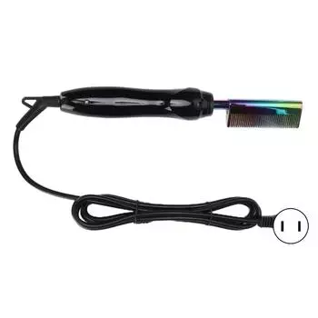 Электрическая расческа для выпрямления волос, выпрямитель для волос, нажимная расческа для длинных коротких черных волос