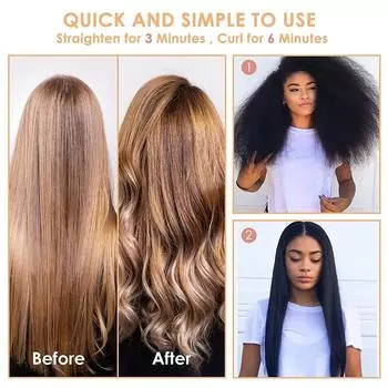 Электрическая расческа с подогревом 3-в-1, выпрямитель для волос, гладкий утюжок для выпрямления волос, щетка для париков, щипцы для завивки волос us