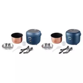 Электрическая рисоварка 2 л Мини Многофункциональная пароварка для автофургонов Путешествия Кемпинга Путешествия на дальние расстояния Вождения Строительных Работников