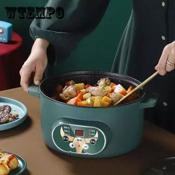 Электрическая рисоварка из нержавеющей стали, пароварка, кастрюли с яйцом и лапшой, горячий горшок, подогреватель еды, кастрюля для яиц, мультиварка, кухонная мультиварка Foy 22cm pink