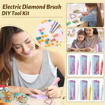 Электрическая ручка для рисования алмазным карандашом, беспроводная вакуумная ручка для рисования, аксессуары для творчества «сделай сам» для взрослых One Size синий