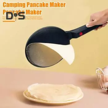 Электрическая ручная блинница с автоматическим термостатом и антипригарным покрытием Ручная блинница быстрого приготовления Кухонные принадлежности EU чёрный