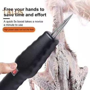 Электрическая ручная машина для ощипывания кур, быстрый инструмент для удаления перьев у уток, гусей, индеек, небольших ферм и домашних гаджетов EU чёрный