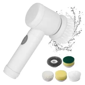 Электрическая ручная многофункциональная щетка для посудомоечной машины для уборки ванной комнаты, щетка для обуви с мягкой щетиной, которая не повреждает обувь белый