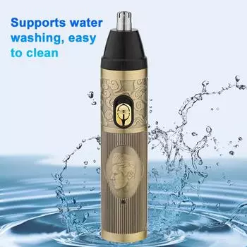 Электрическая сабельная бритва 3-в-1, триммер для волос в носу, винтажные парикмахерские машинки для стрижки золотой