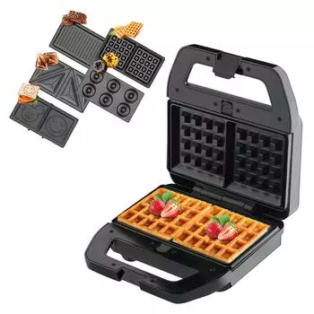 Электрическая сэндвич-машина для завтрака 5 в 1 с набором из 5 съемных двусторонних антипригарных пластин US Plug