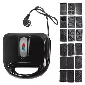 Электрическая сэндвичница-пресс для панини с 10 съемными пластинами, быстрый нагрев, многофункциональная электрическая L