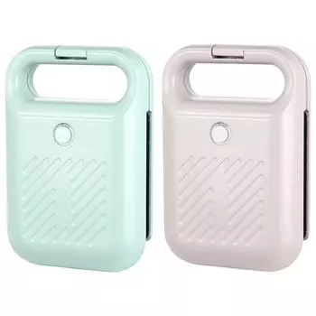 Электрическая сэндвичница, пресс для панини с антипригарным покрытием, сковорода для омлета, портативная легкая машина для приготовления еды на завтрак зелёный