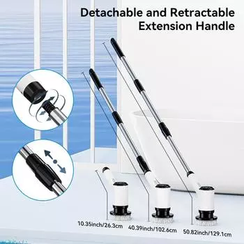 Электрическая щетка для чистки бытовой техники Беспроводная щетка для чистки с 7 насадками для щеток Вращающаяся щетка для чистки с 2 скоростями
