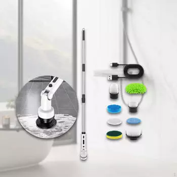 Электрическая щетка для чистки, многофункциональная, перезаряжаемая, ручная белый