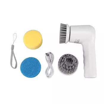 Электрическая щетка для чистки с 3 насадками Ручная двухскоростная индикация уровня заряда батареи 2000 мАч IPX7 Wa