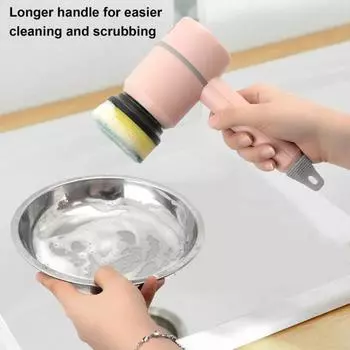 Электрическая щетка для чистки с 6 насадками, мощная мощность дезактивации, вращение на 360 градусов, длинная ручка зелёный