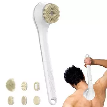 Электрическая щетка для душа, скраб для тела, очищающее средство для лица, очиститель для ванны, ручка, отшелушивающий скраб, щетки для душа