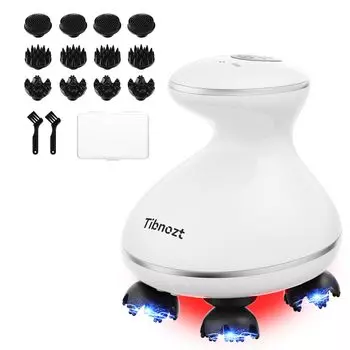 Электрическая щетка для кожи головы Tibnozt EMS Head Spa, новая косметическая щетка для кожи головы, уход за кожей головы, уход за лицом, косметический прибор, водонепроницаемый IPX7, 3D-вибрация, широкий диапазон, красный светодиод