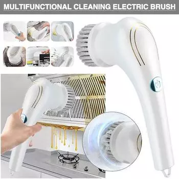 Электрическая щетка для мытья посуды, беспроводная щетка для чистки, роторный скруббер для ванной комнаты, кухни, дома 1 pcs