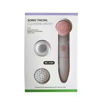 Электрическая щетка для очищения лица, для ухода за кожей лица, ультразвуковой вибрационный массаж, 2 в 1, средство для чистки пор и угрей силикона