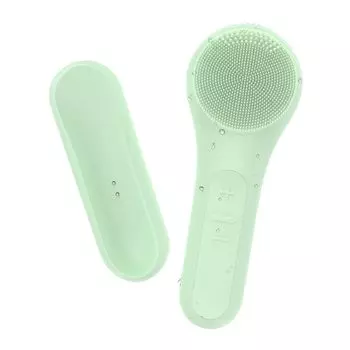 Электрическая щетка для очищения лица NIPLUX BEAUTY PETIT CLEANSE Устройство для очищения лица Ультразвуковая вибрация Тепловая функция Водонепроницаемость IPX7 Бытовая зелёный