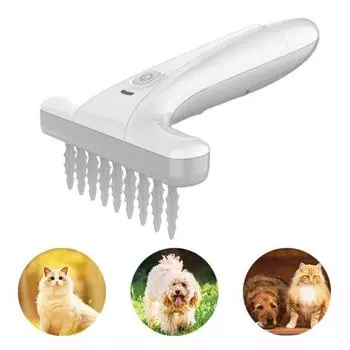 Электрическая щетка для распутывания шерсти домашних животных Yousheng, расческа для удаления колтунов и подшерстка домашних животных с защитой от отключения питания для собак и кошек 1pc белый