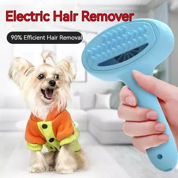 Электрическая щетка для удаления шерсти у кошек и собак, для удаления клещей, аккумуляторная щетка для чистки, всасывающая расческа для волос 1PCS