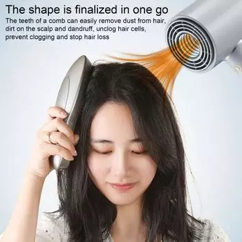 Электрическая щетка для укладки волос, вакуумный очиститель перхоти и расческа для придания объема с массажем кожи головы, быстрая зарядка Type-C, портативный инструмент для ухода за волосами бежевый