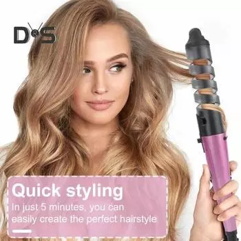 Электрическая щипцы для завивки волос, без вьющихся волос, с быстрым нагревом, портативные щипцы для завивки волос, автоматический яичный рулет, волнистая палочка для завивки волос, женский инструмент для укладки волос (US Plug) US Plug красный