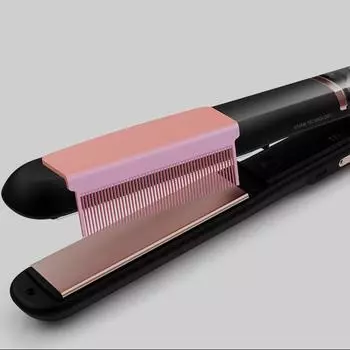 Электрическая шина из углеродного волокна, пластиковая, прямая расческа для волос, расческа для волос, домашняя укладка, выпрямление волос, парикмахерская расческа розовый