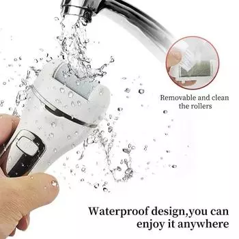 Электрическая шлифовальная машина для ног Электрический инструмент для ремонта ног Профессиональная отшелушивающая машина для удаления омертвевшей кожи и мозолей Триммер для ног белый