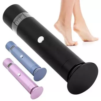 Электрическая шлифовальная машина для ног с 60 сменными подушечками, отшелушивающий аппарат для педикюра, 2-скоростные USB-инструменты для ухода за ногами синий