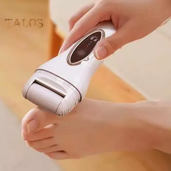 Электрическая шлифовальная машина для ног, средство для удаления мозолей, трехскоростная интеллектуальная регулировка удаления коконов, скрабирующая головка, долговечная мощность, средства для ухода за сухой, потрескавшейся кожей белый