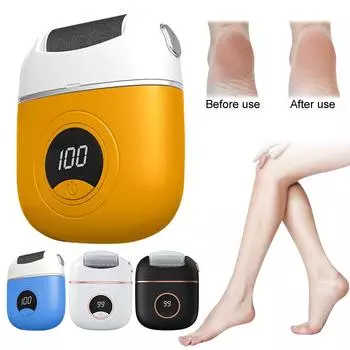 Электрическая шлифовальная машина для ног, средство для удаления мозолей, USB-перезаряжаемая шлифовальная машина для ног, отшелушивающее средство для сухой омертвевшей потрескавшейся жесткой кожи оранжевый