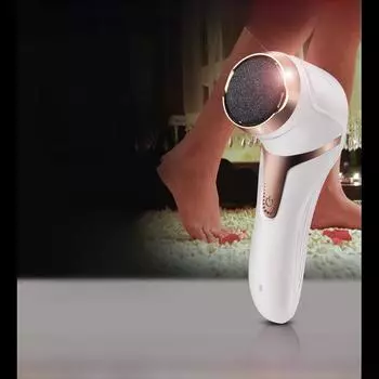 Электрическая шлифовальная машина для ног: Средство для удаления омертвевшей кожи, инструмент для педикюра, отшелушивающее средство для мозолей и аппарат для вакуумного пилинга. regular model белый