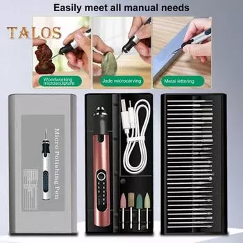 Электрическая шлифовальная машина, гравировальная ручка, беспроводной роторный гравер, ручка для металла, дерева, стекла, пластика, перезаряжаемый через USB гравировальный станок, комплект для гравировки розового золота