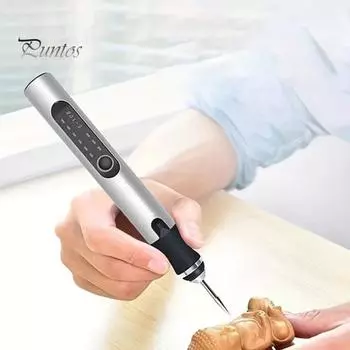 Электрическая шлифовальная машина, гравировальная ручка, беспроводной роторный гравер, ручка для металла, дерева, стекла, пластика, перезаряжаемый через USB гравировальный станок, комплект для гравировки чёрный