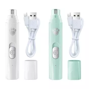 Электрическая шлифовальная машинка для ногтей для собак с полировальным колесом, машинка для стрижки когтей для домашних животных, малошумный инструмент для ухода за когтями на лапах домашних животных для маленьких, средних и крупных домашних животных бел