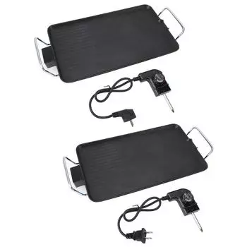 Электрическая сковорода 1350 Вт с антипригарным покрытием, пригодная для мытья в посудомоечной машине, с ручками Cool Touch, электрическая решетка для блинов EU Plug 220V