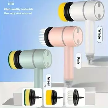 Электрическая скрубберная машина с 2/4/6 щетками, перезаряжаемая щетка для чистки, полы, ковры, ванные комнаты, кухни, беспроводная ручная стиральная машина