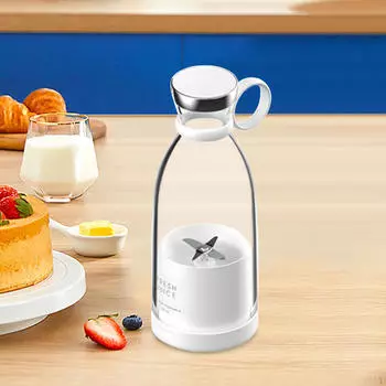 Электрическая соковыжималка 380 мл портативный миксер для фруктов дорожный мини-блендер розовый