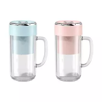 Электрическая соковыжималка, перезаряжаемый блендер для апельсина и лимона, удобный персональный мини-блендер для пикника, путешествия, кемпинга, кухни, спорта синий