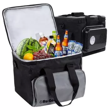 Электрическая сумка-холодильник сохраняет холод примерно выше температуры окружающей среды 15 л DC 12 В холодильник с источником питания Мягкий тип Мягкий охладитель Портативный прохладный