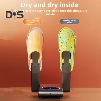 Электрическая сушилка для обуви и ботинок с таймером Постоянная температура Бесшумная работа Защита от перегрева Складная конструкция Компактная сушилка для обуви UK B