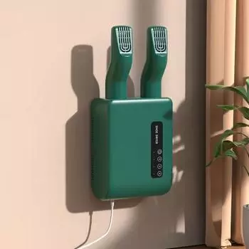 Электрическая сушилка для обуви, Устройство для сушки и стерилизации обувных перчаток, Нагреватель для сушки ботинок и дезодорации запахов, Устройство для сушки обуви зелёный