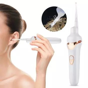 Электрическая светящаяся ушная палочка для детей и взрослых, USB перезаряжаемая вибрационная безболезненная вакуумная ушная палочка для удаления серы, инструмент для чистки ушей CN