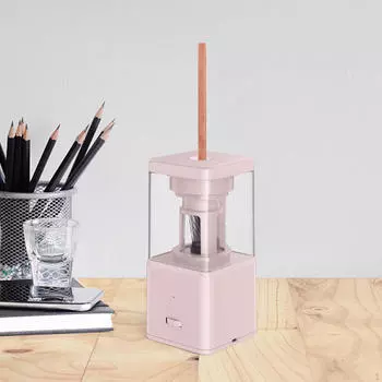 Электрическая точилка для карандашей, автоматическая, подарки на день рождения, быстрая заточка, портативная по дереву розовый