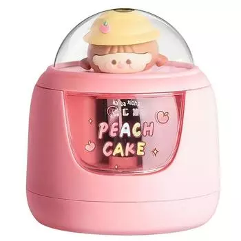 Электрическая точилка для карандашей для студентов — милый мультяшный дизайн, высокоскоростной пресс и усилитель подачи грифеля, прочный ПВХ красный